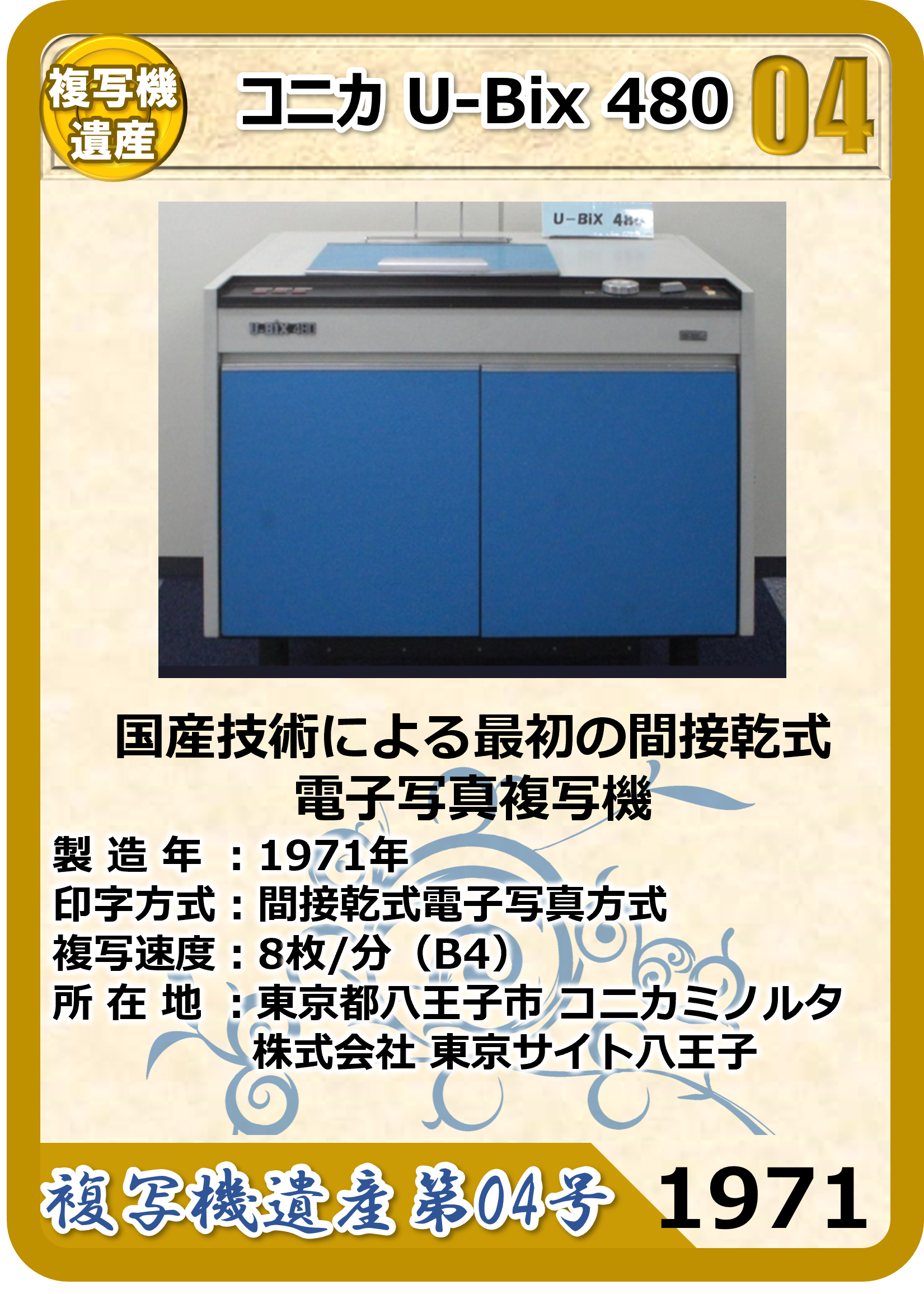 複写機遺産年表 – 日本画像学会